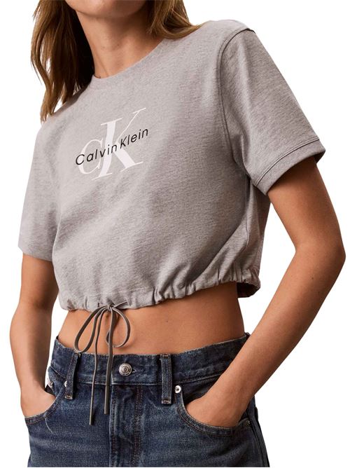T-shirt crop con coulisse Calvin Klein Jeans | LV047G288GP79